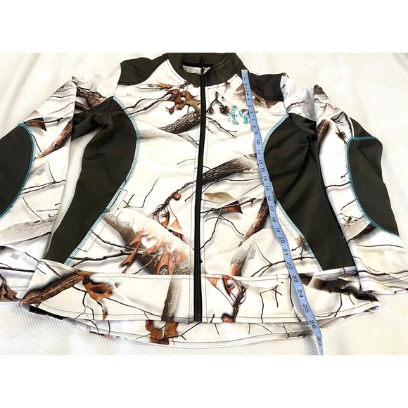 Huntworth White & Brown with leaves  & branches Long sleeve hoodie Size XL - Picture 6 of 12